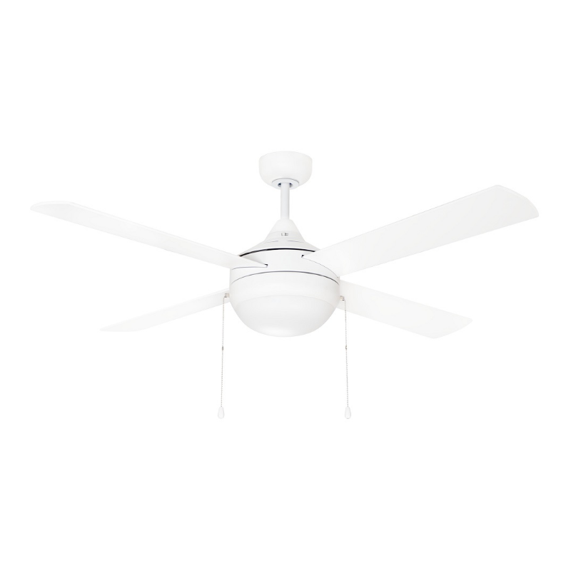 Maxim 88794 Quattro 52" Ceiling Fan with LED Light Kit - Matte White