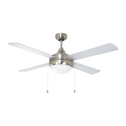 Maxim 88794 Quattro 52" Ceiling Fan with LED Light Kit - Satin Nickel