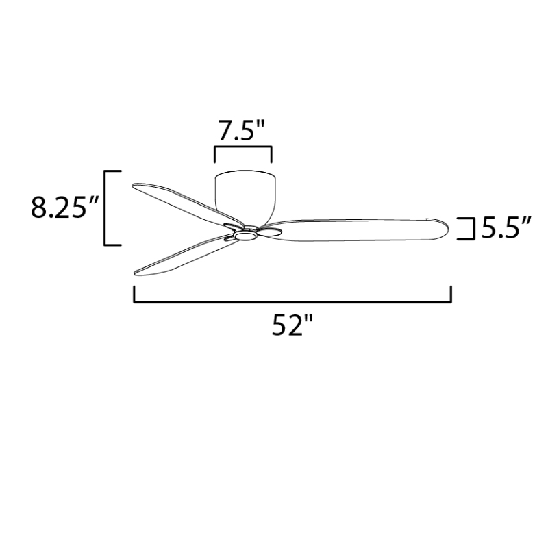 Maxim 88808 Lowell 52" Hugger Ceiling Fan