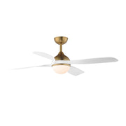 Maxim 88811 Bola 52" Ceiling Fan with LED Light Kit - Natural Aged Brass with White Blades