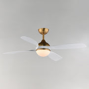 Maxim 88811 Bola 52" Ceiling Fan with LED Light Kit - Natural Aged Brass with White Blades