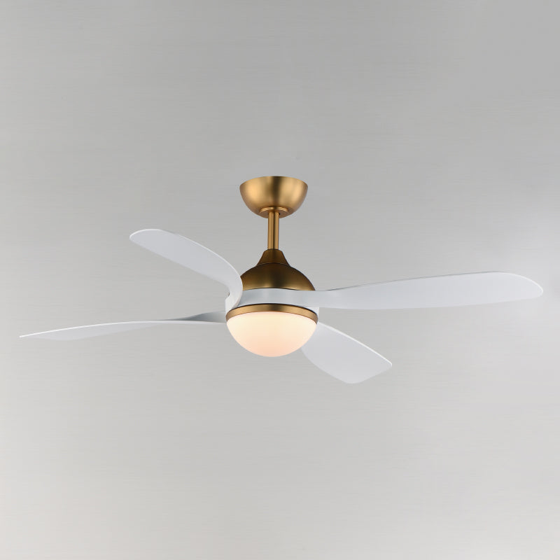 Maxim 88811 Bola 52" Ceiling Fan with LED Light Kit - Natural Aged Brass with White Blades