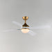 Maxim 88811 Bola 52" Ceiling Fan with LED Light Kit - Natural Aged Brass with White Blades