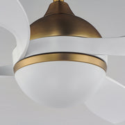 Maxim 88811 Bola 52" Ceiling Fan with LED Light Kit - Natural Aged Brass with White Blades