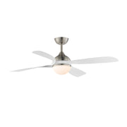 Maxim 88811 Bola 52" Ceiling Fan with LED Light Kit - Satin Nickel with White Blades
