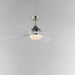Maxim 88811 Bola 52" Ceiling Fan with LED Light Kit - Satin Nickel with White Blades