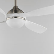 Maxim 88811 Bola 52" Ceiling Fan with LED Light Kit - Satin Nickel with White Blades