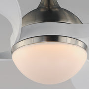 Maxim 88811 Bola 52" Ceiling Fan with LED Light Kit - Satin Nickel with White Blades