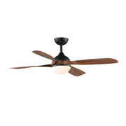 Maxim 88811 Bola 52" Ceiling Fan with LED Light Kit - Black with Walnut Blades