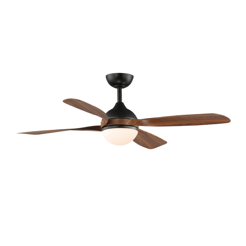 Maxim 88811 Bola 52" Ceiling Fan with LED Light Kit - Black with Walnut Blades