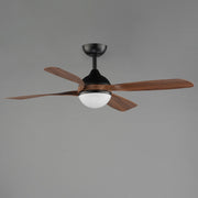 Maxim 88811 Bola 52" Ceiling Fan with LED Light Kit - Black with Walnut Blades