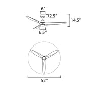 Maxim 88831 Woodwind 52" Ceiling Fan with LED Light Kit