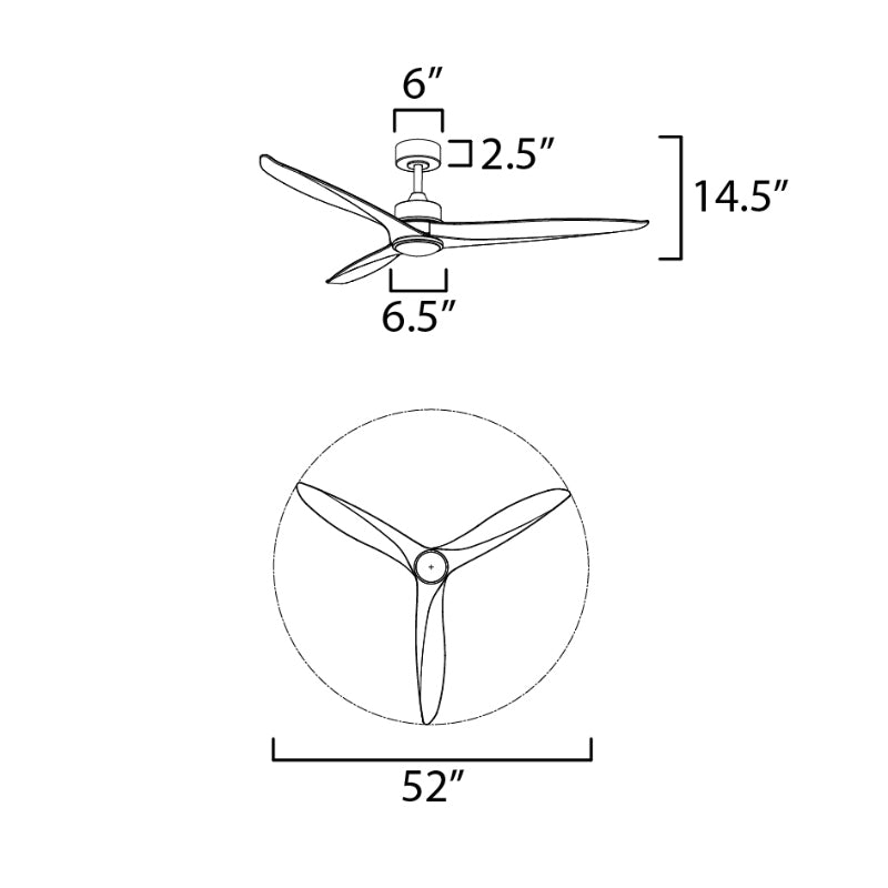 Maxim 88831 Woodwind 52" Ceiling Fan with LED Light Kit