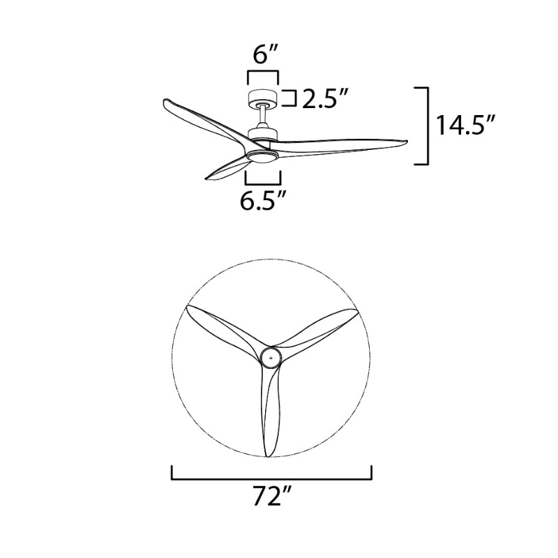 Maxim 88833 Woodwind 72" Ceiling Fan with LED Light Kit