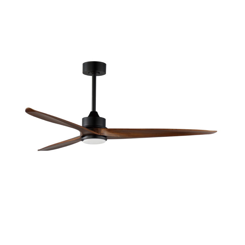 Maxim 88833 Woodwind 72" Ceiling Fan with LED Light Kit-Black with Walnut Wood Blades