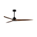 Maxim 88834 Woodwind 80" Ceiling Fan with LED Light Kit-Black with Walnut Wood Blades
