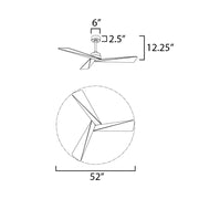 Maxim 88836 Vortex 52" Ceiling Fan