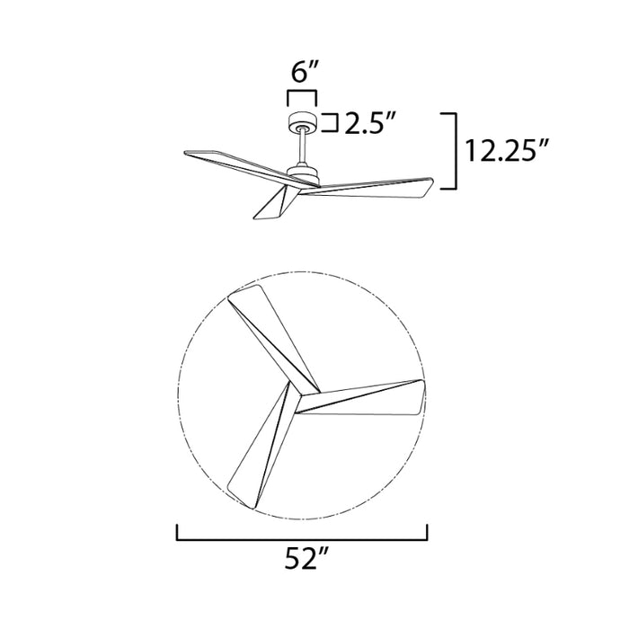 Maxim 88836 Vortex 52" Ceiling Fan