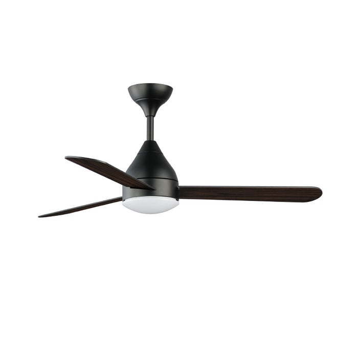 Maxim 88841 Serene 52" Ceiling Fan with LED Light Kit-Matte Black with Black/Walnut Blades