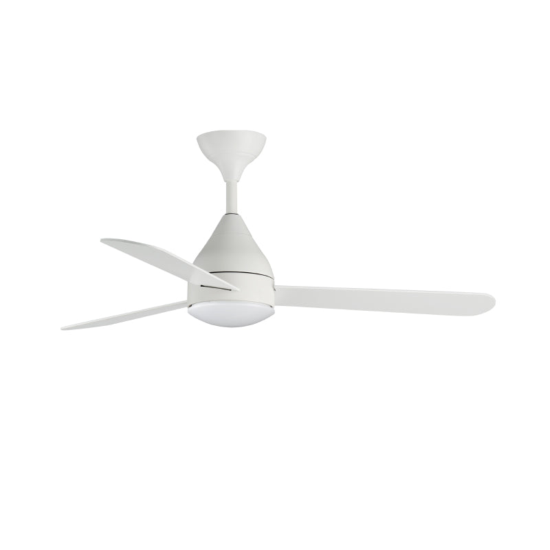 Maxim 88841 Serene 52" Ceiling Fan with LED Light Kit-Matte White with Matte White/White Oak blades