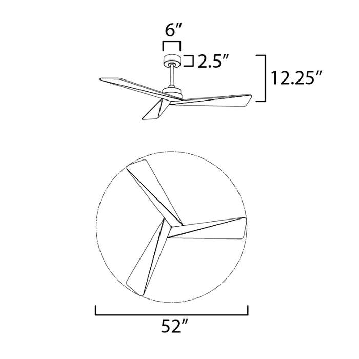 Maxim 88846 Vortex 52" Outdoor Ceiling Fan