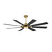 Maxim 88878 Helm 72" Ceiling Fan with LED Light Kit - Natural Aged Brass