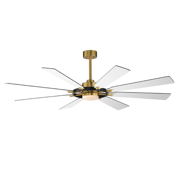 Maxim 88878 Helm 72" Ceiling Fan with LED Light Kit - Natural Aged Brass