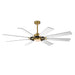 Maxim 88878 Helm 72" Ceiling Fan with LED Light Kit - Natural Aged Brass