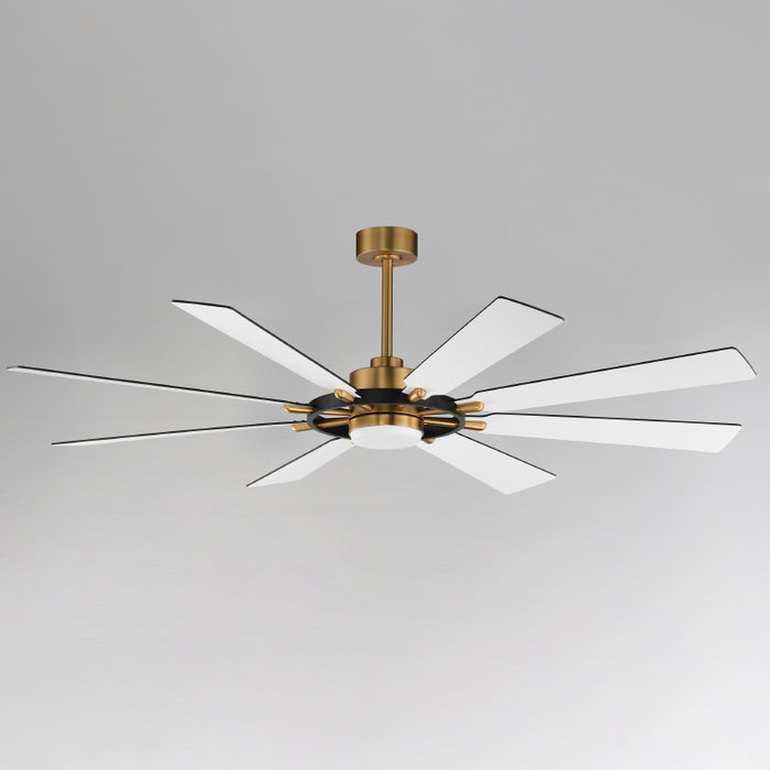 Maxim 88878 Helm 72" Ceiling Fan with LED Light Kit - Natural Aged Brass