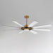 Maxim 88878 Helm 72" Ceiling Fan with LED Light Kit - Natural Aged Brass