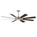 Maxim 88878 Helm 72" Ceiling Fan with LED Light Kit - Satin Nickel