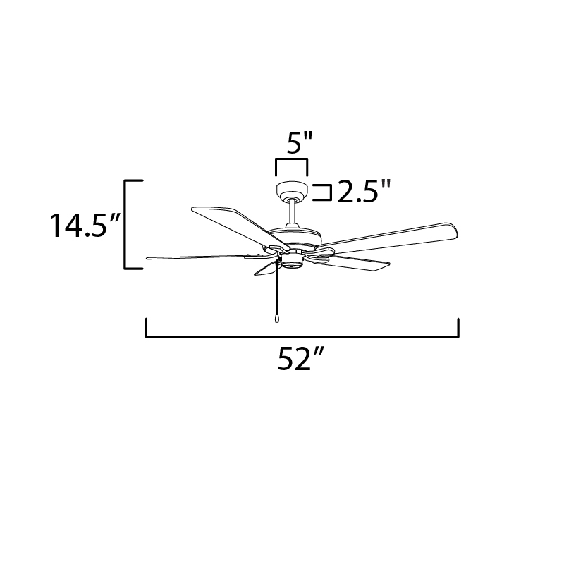 Maxim 88935 Super-Max 52" Ceiling Fan