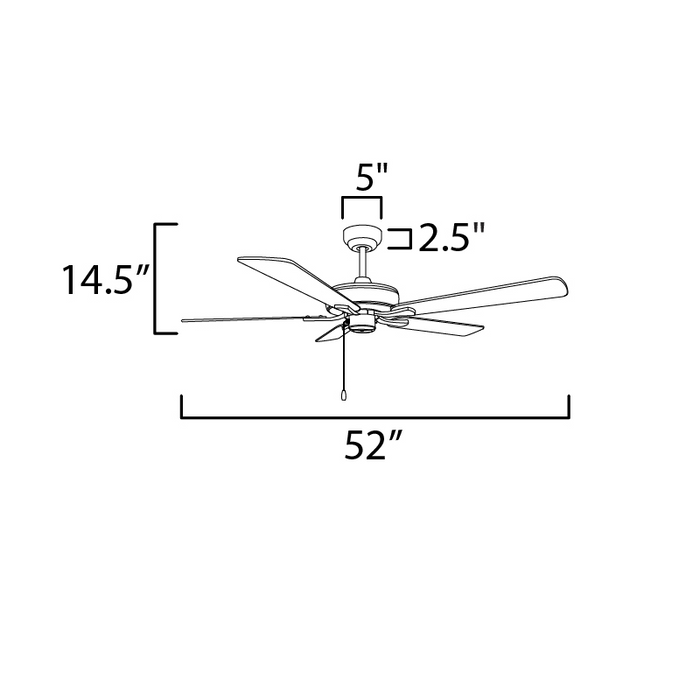Maxim 88935 Super-Max 52" Ceiling Fan