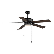Maxim 88937 Super-Max 52" Ceiling Fan with LED Light Kit - Matte Black