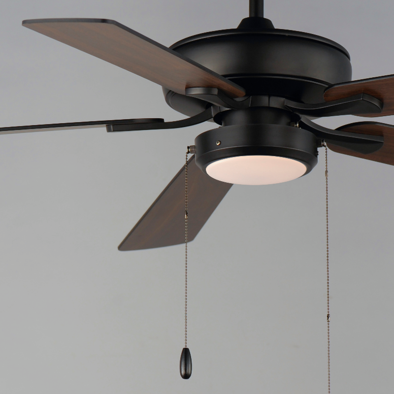Maxim 88937 Super-Max 52" Ceiling Fan with LED Light Kit - Matte Black