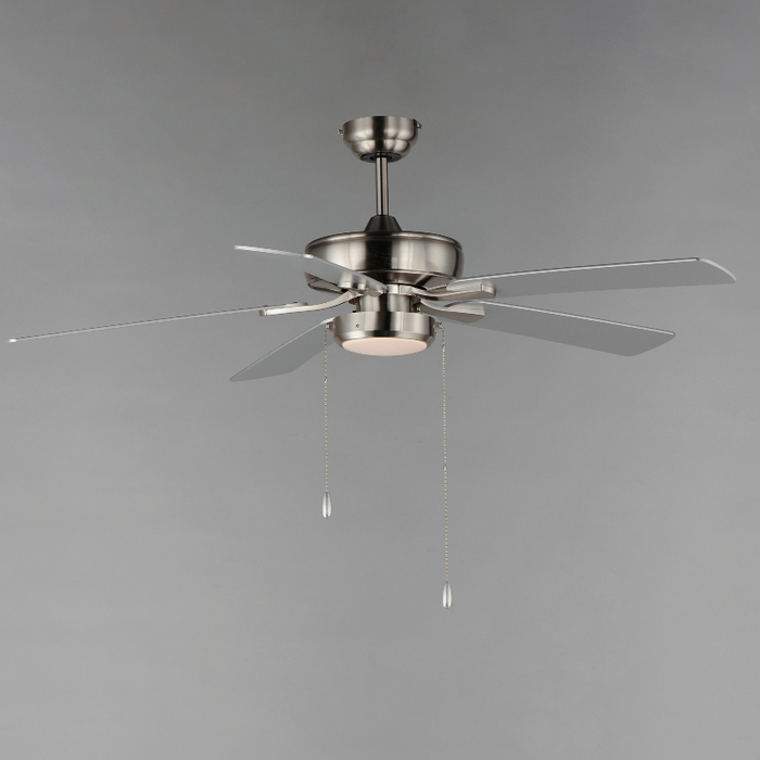 Maxim 88937 Super-Max 52" Ceiling Fan with LED Light Kit - Satin Nickel