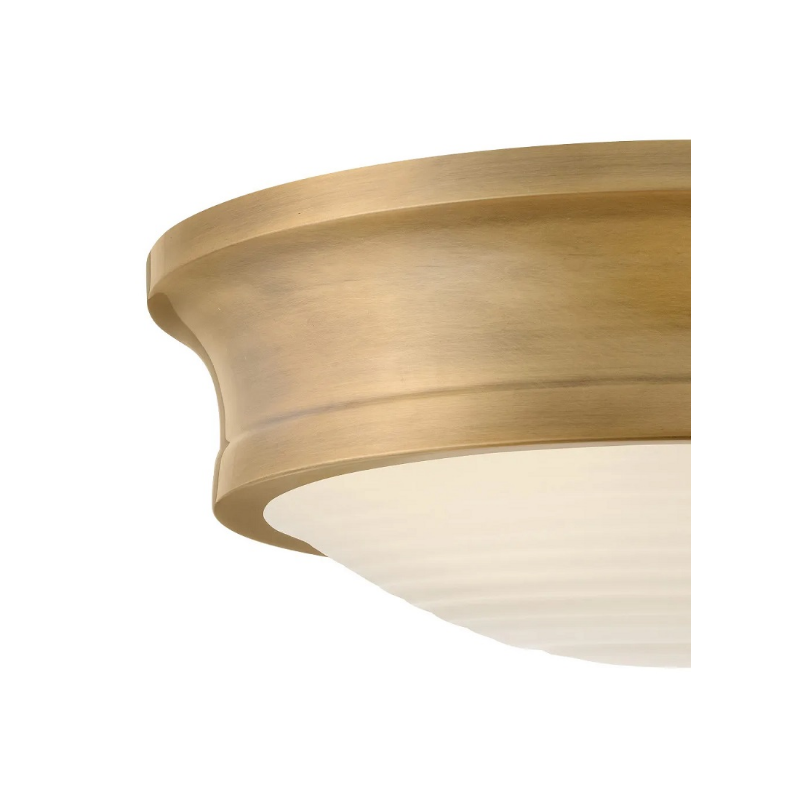 Hinkley 45123 Ellis 3-lt 14" LED Flush Mount - Heritage Brass