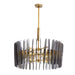 Arteriors Klaus 8-lt 26" Chandelier-Smoke Seedy