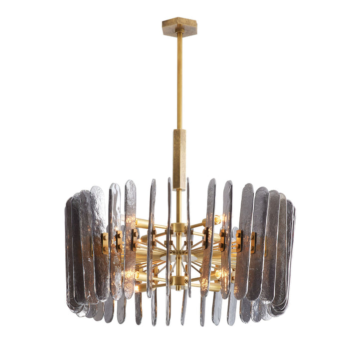 Arteriors Klaus 8-lt 26" Chandelier-Smoke Seedy