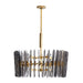 Arteriors Klaus 8-lt 26" Chandelier-Smoke Seedy