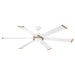 Hinkley 906964 Andros 64" Indoor/Outdoor Smart Ceiling Fan with LED Light Kit - Matte White