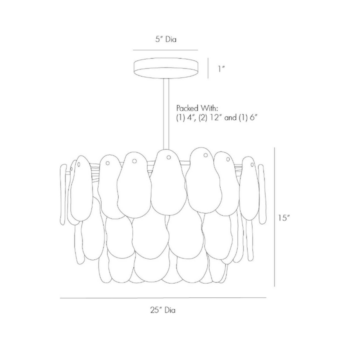 Arteriors 89454 Leon 3-lt 25" Chandelier