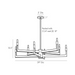 Arteriors 89485 Griff 8-lt 39" Chandelier
