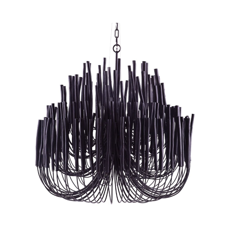 Arteriors 89495 Tilda 6-lt 36" Chandelier - Black Stained Wood