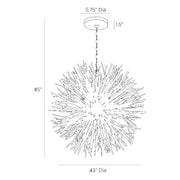 Arteriors 89560 Finch 8-lt 43" Chandelier