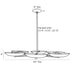 Arteriors 89648 Griffith 6-lt 40" Chandelier