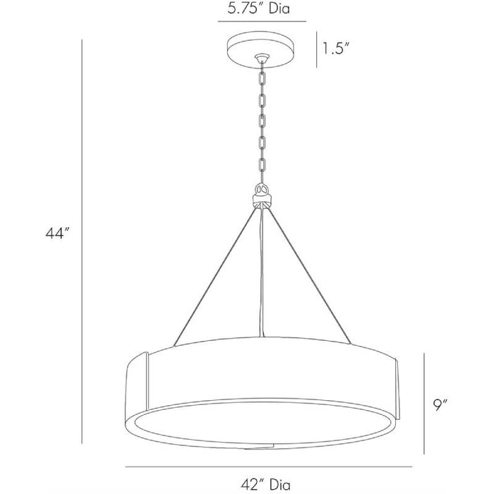 Arteriors 89702 Dante 5-lt 42" Chandelier
