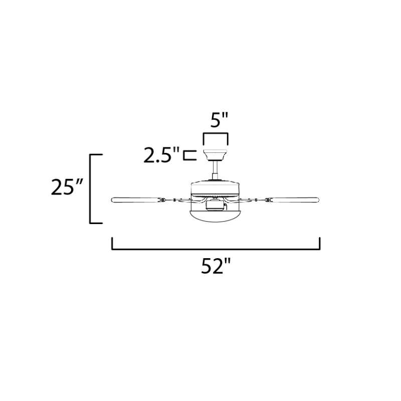 Maxim 89909 Trio 52" Ceiling Fan with LED Light