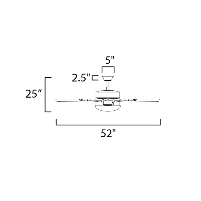 Maxim 89909 Trio 52" Ceiling Fan with LED Light