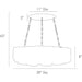 Arteriors 89995 Vaughn 14-lt 39" Chandelier
